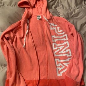 VS pink zip up hoodie